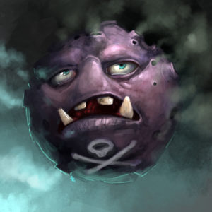 Koffing spewing toxic smoke